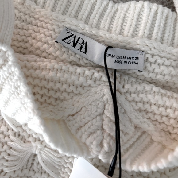 Zara White Knit Top - Picture 4 of 5